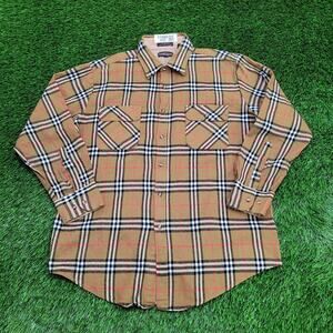 Vintage Madras Plaid Button Shirt XL/XLT 24x31 Shadow